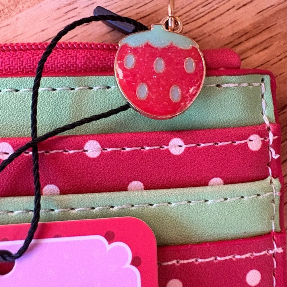 NWT~ ROMWE Strawberry Shortcake Kids/ Women Small Card Wallet 🍓 - Picture 7 of 11